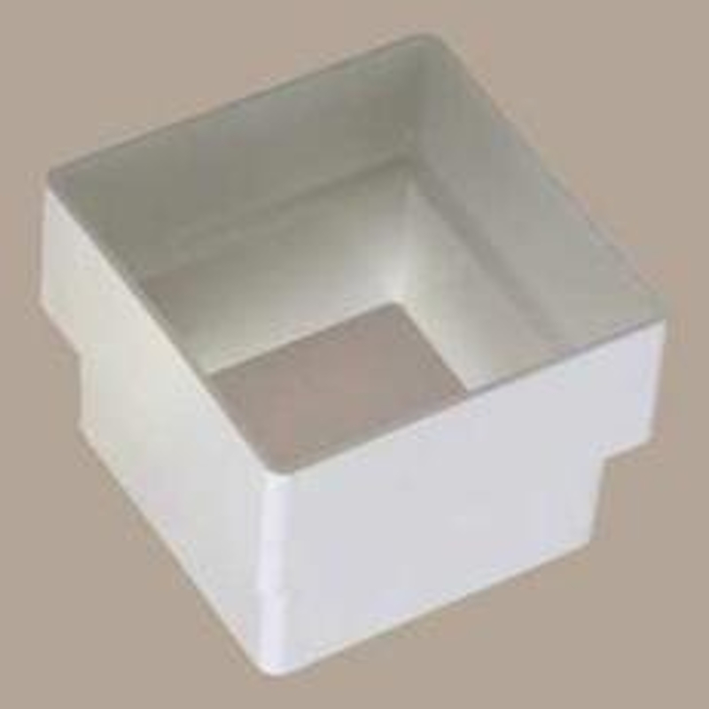 Amerimax T0523 Downspout Connector, Square, Vinyl, White