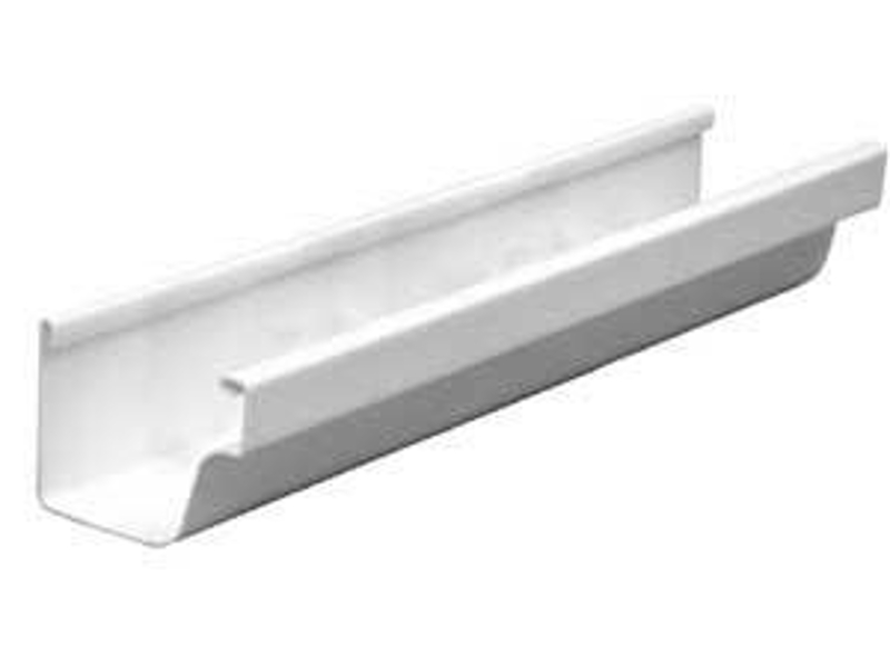 Euramax M0573 Roofing Gutter, 10 ft L, 5 in W, Vinyl