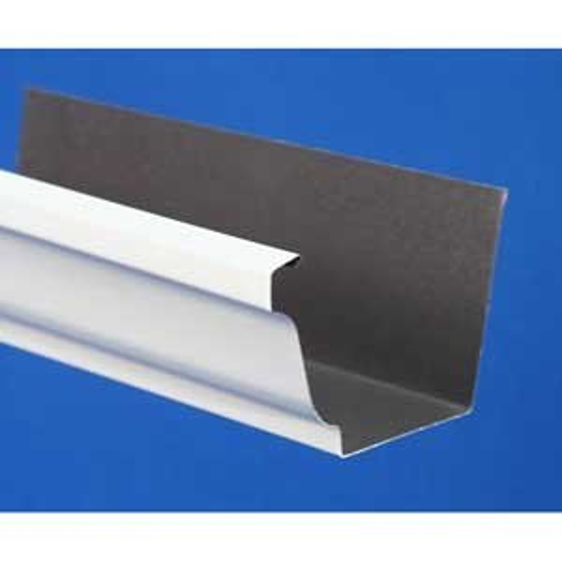 Amerimax 3200700120 Gutter, 10 ft L, 5 in W, Steel, White, Galvanized