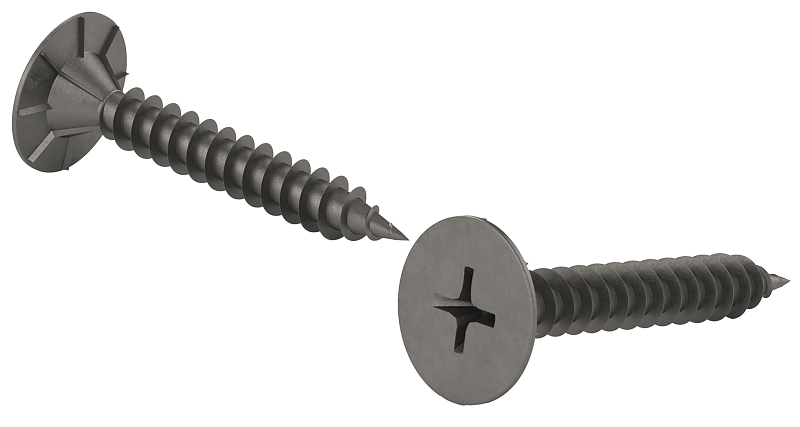 Reliable DSSG8158C1 Screw, #8-15 Thread, 1-5/8 in L, Fine Thread, Wafer Head, Phillips Drive, Type S Point, Steel
