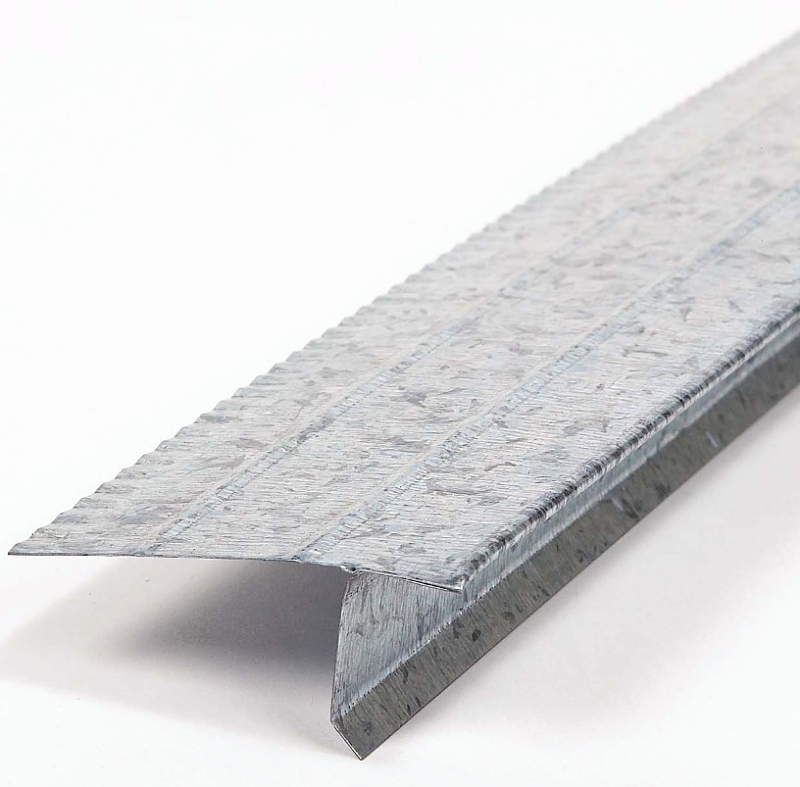 Amerimax 5621400120 Roof Edge, 10 ft L, 2-7/16 in W, 1 in H, Steel, Galvanized