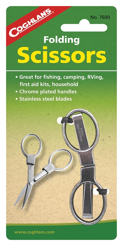 Coghlan's 7600 Folding Scissor, Stainless Steel Blade, Straight Handle