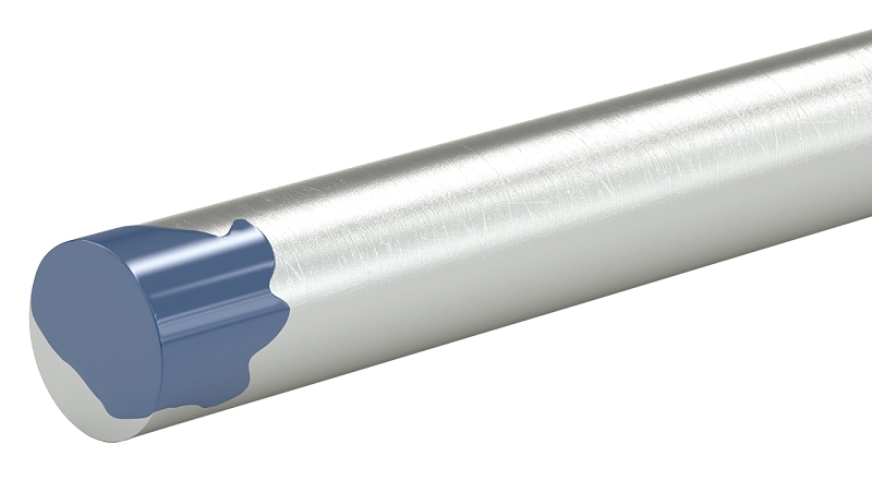 Reliable UTRZ1472 Rod, 1/4 in Dia, 72 in L, Zinc
