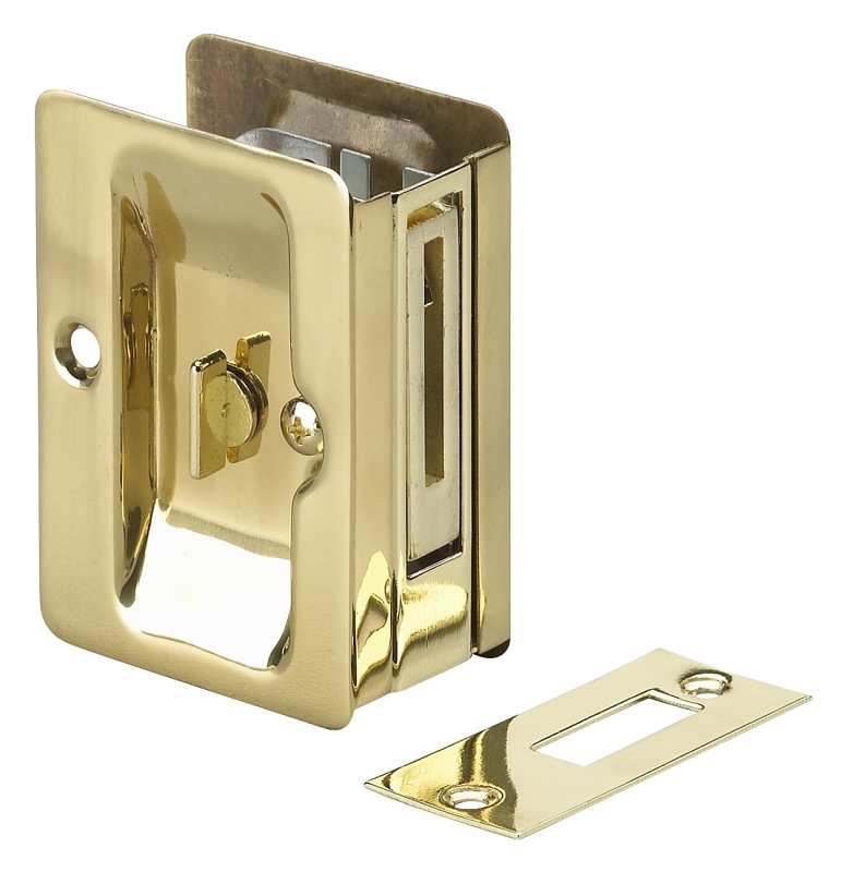 Onward 1701BPSR Privacy, Steel, Brass, 1-1/4 to 1-1/2 in Thick Door