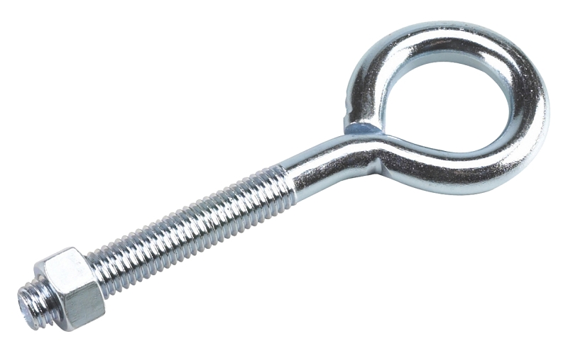 Onward 2126XBC Series Eye Bolt with Nut, 4 in OAL, 1/2 in Dia Eye, 300 lb Working Load, Steel, Zinc
