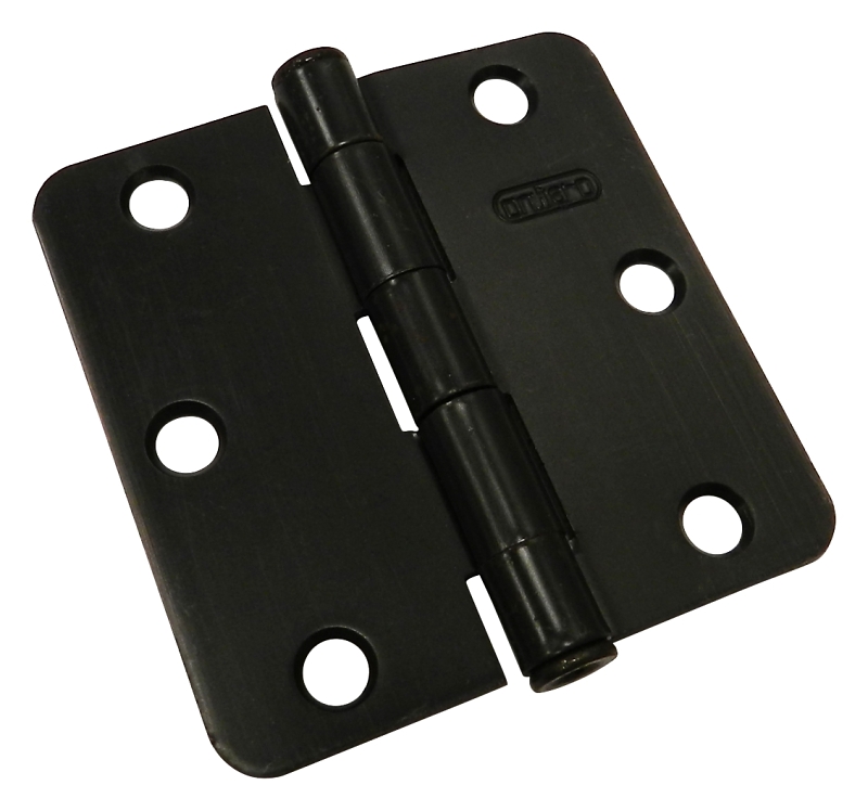 Onward 2820ORBV Butt Hinge, 1/4 in Corner Radius, 3 in H Frame Leaf, 3/32 in Thick Frame Leaf, Steel