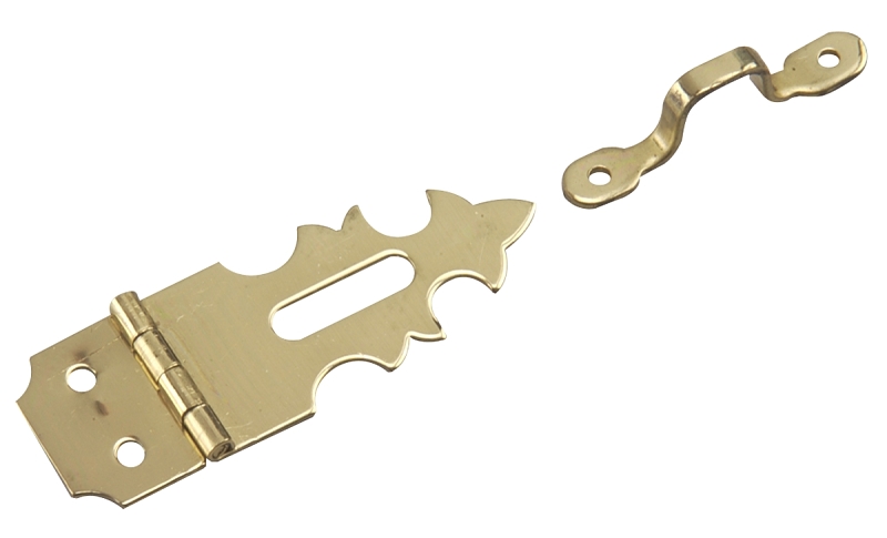 Onward 340SBR Ornamental Hasp, 1-7/8 in W, Solid Brass