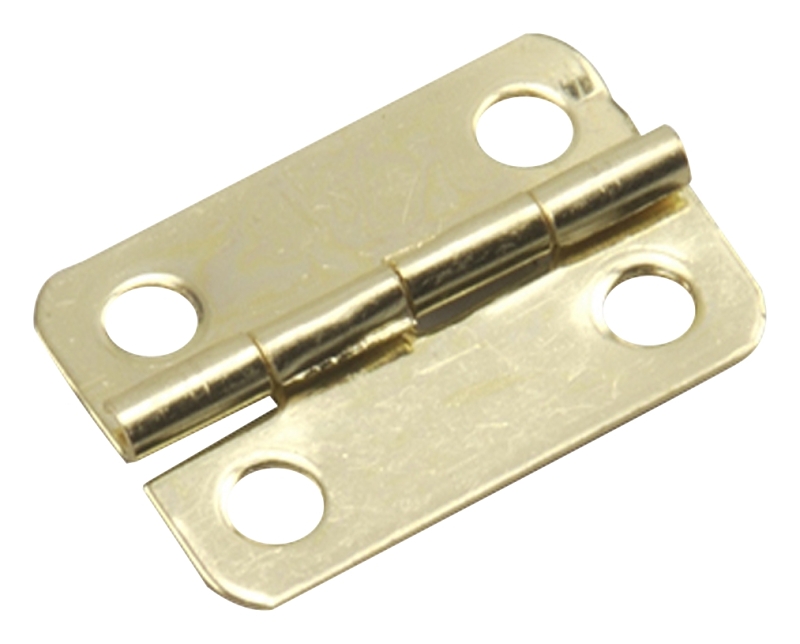 Onward 590SBR Hinge, Bright Brass, 7/8 in H x 9/16 in W, Narrow Butt Hinge