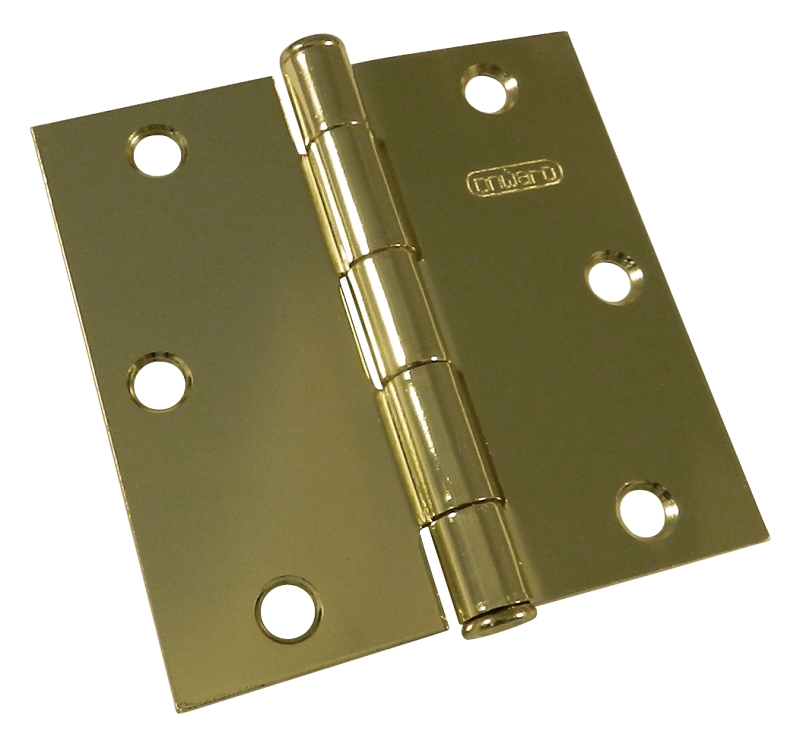 Onward 821BV Butt Hinge, 3-1/2 in H Frame Leaf, 3/32 in Thick Frame Leaf, Steel, Removable Pin, Full-Mortise