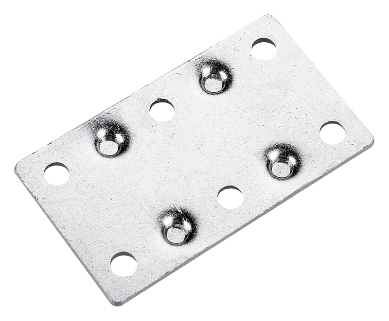 Onward 955X25VB Mending Plate, 2-1/2 in L, 1-3/8 in W, Steel, Zinc