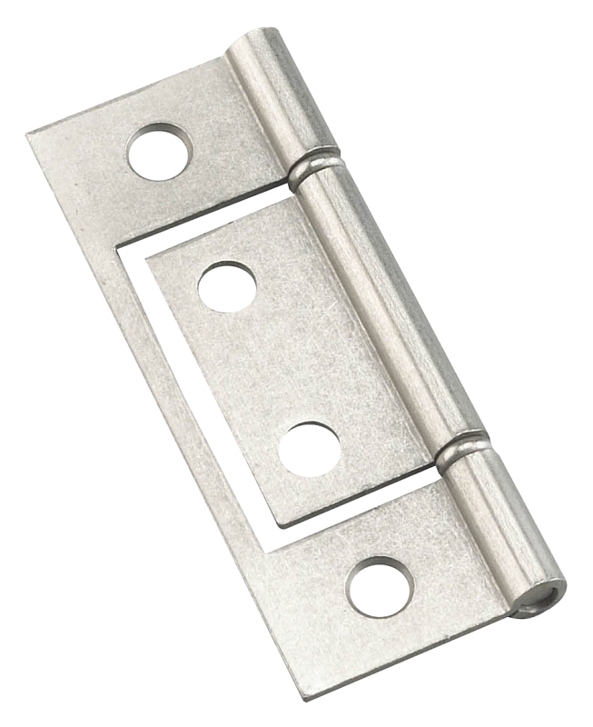 Onward Classic Series 832SNR Bi-Fold Hinge, 1.4 mm Thick Frame Leaf, Steel, Satin Nickel, Fixed Pin