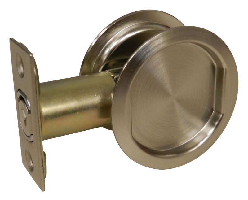 Onward 17RNB10R Pocket Door Pull, 62 mm Dia, Steel, Brushed Nickel