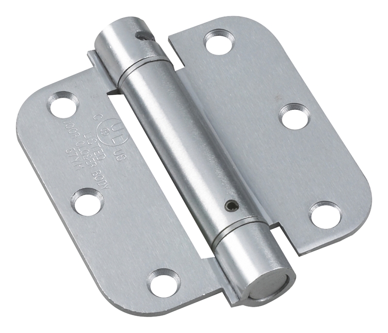 Onward 51821BCR Spring Hinge, 3-1/2 in L x 1-3/4 in W Dimensions, 44.5 mm W Frame Leaf, 88.8 mm H Frame Leaf, Steel