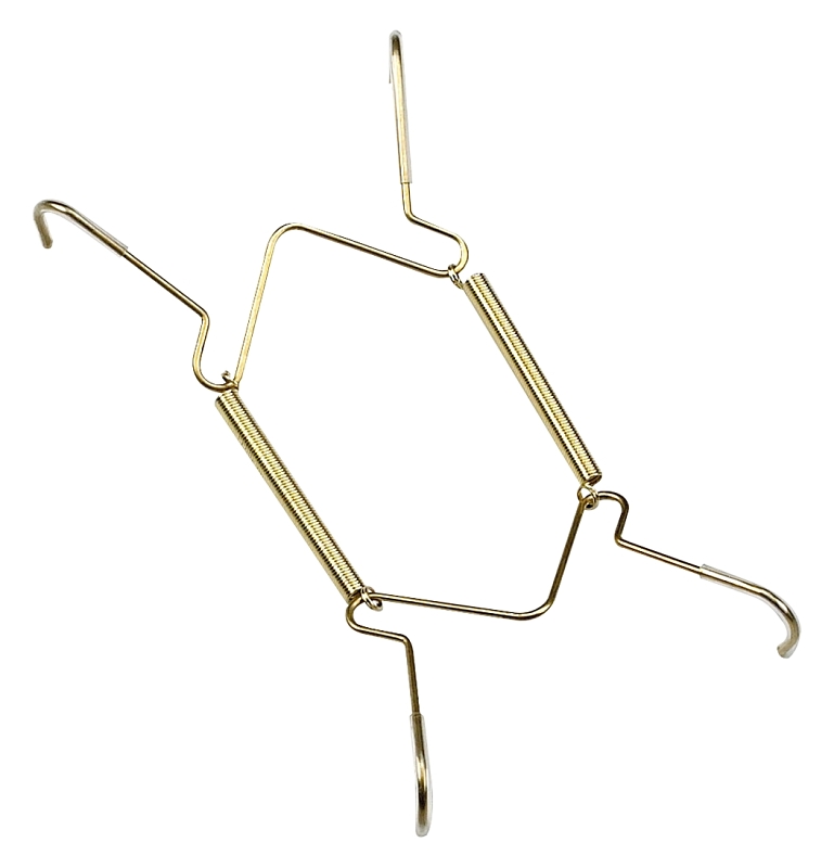Onward 2810BR Plate Hanger, 8 in L x 5-1/2 in W Dimensions, Metal, Brass