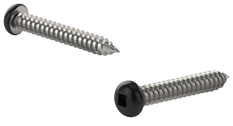 Reliable PKABR8114VP Screw, #8 Thread, 1-1/4 in L, Full Thread, Pan Head, Square Drive, Self-Tapping, Brown, 100/BX