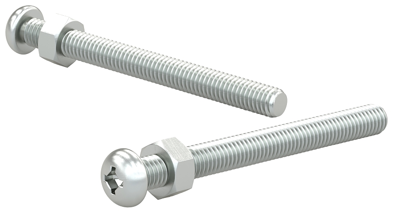 Reliable PSBZ14134MR Machine Screw, 1/4 in Thread, 1-3/4 in L, Full Thread, Pan Head, Quadrex Drive, Type B Point, 5/BX