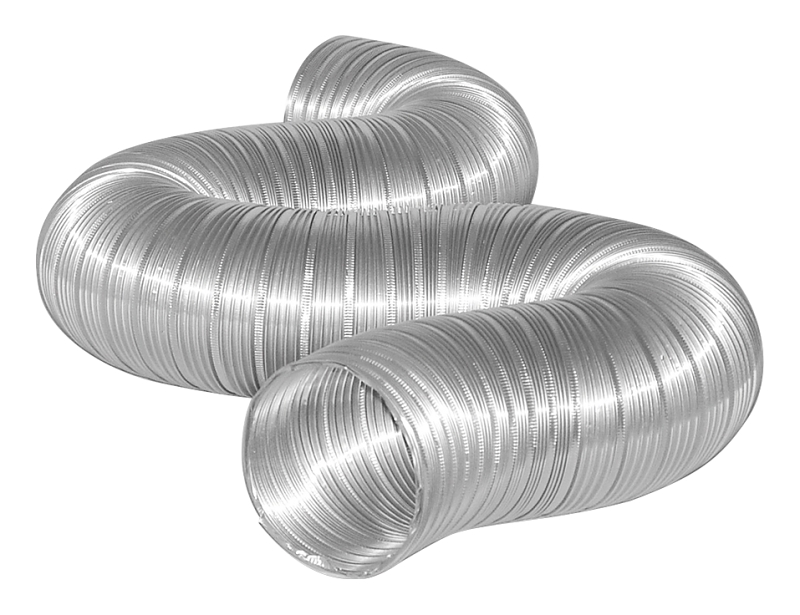 DUNDAS JAFINE MFX68X Semi-Rigid Duct, 6 in Dia, 8 ft L, Aluminum