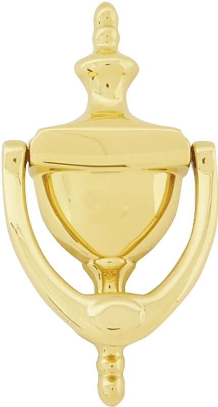 Schlage SC2-3125-605 Door Knocker, Brass, Brass, 3-15/16 in Mounting Hole