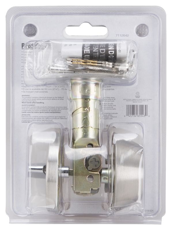 ProSource Signature Series T-D101SS Deadbolt, 3 Grade, Stainless Steel, 2-3/8, 2-3/4 in Backset, KW1 Keyway