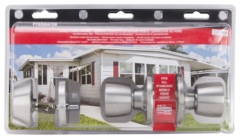 ProSource T-5764-D101SS Combination Lockset, Stainless Steel, Stainless Steel