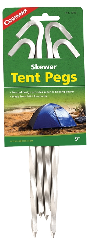 COGHLAN'S 1009 Skewer Peg, 9 in L, Aluminum