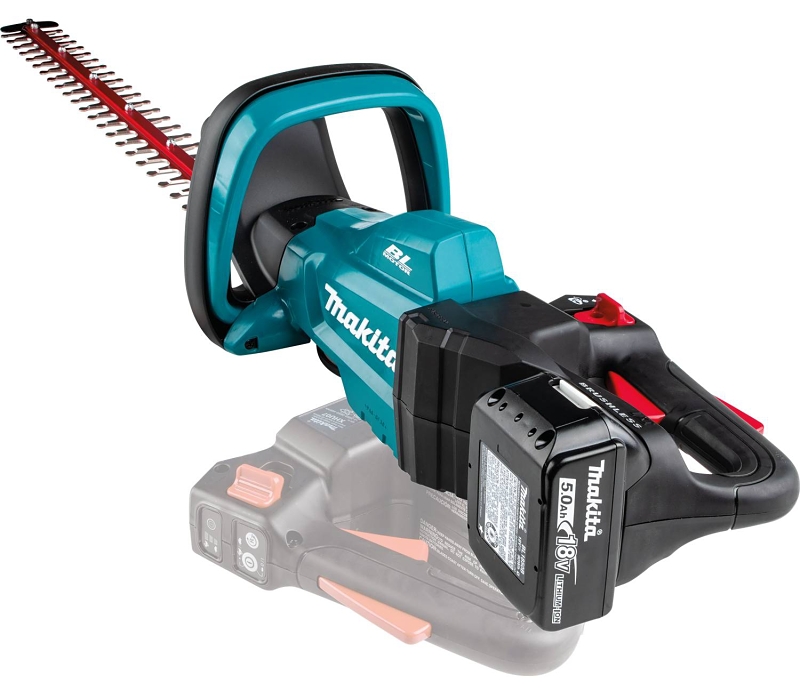 Makita XHU07T Cordless Hedge Trimmer Kit, 24 in Blade, Battery Included, 5 Ah, 18 V, Lithium-Ion, 3-Speed
