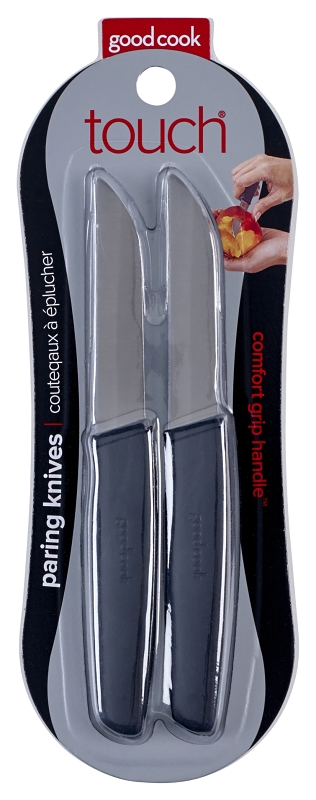 Goodcook 20333 Paring Knife, Stainless Steel Blade, TPR Handle, Black Handle