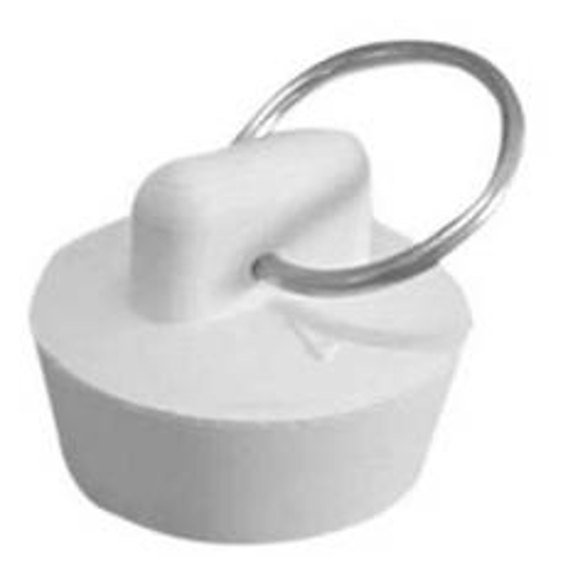 Moen M-Line Series M2340 Stopper, 1-3/8 in Dia Dimensions, Specifications: Stainless Steel Ring, Rubber, White