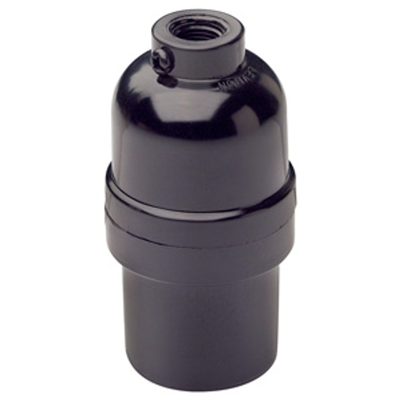 Leviton 95080 Lamp Holder, Keyless, 250 V, 660 W, Aluminum/Phenolic Housing Material, Black, Incandescent Lamp