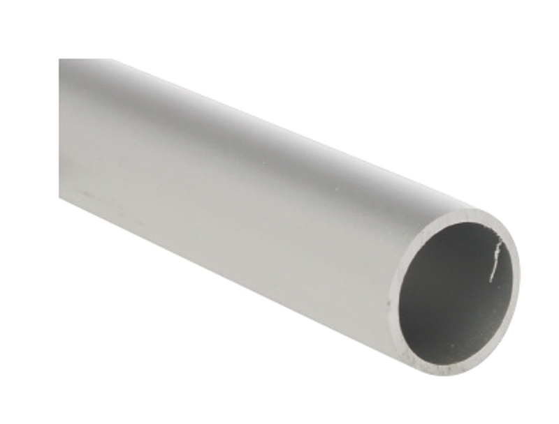 Loxcreen DUA3396SCL08 Metal Tube, Round, 8 ft L, 3/32 in Wall, Aluminum, Satin