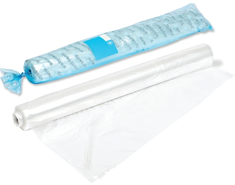 Polytarp 01-0464 Light-Duty Polyfilm, Clear, 50 ft L, 10 ft W, Polyethylene