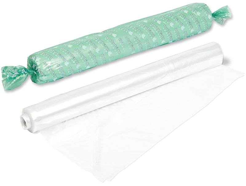 Polytarp 01-0332 Medium-Duty Polyfilm, 59 ft L, 102 in W, Polyethylene, Clear