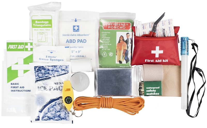LifeGear 41-3820 First Aid and Survival Kit, 130-Piece, Red