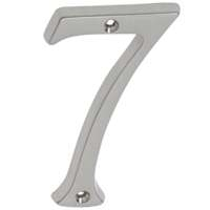 Schlage SC2-3076-619 House Number, Character: 7, 4 in H Character, Nickel Character, Brass