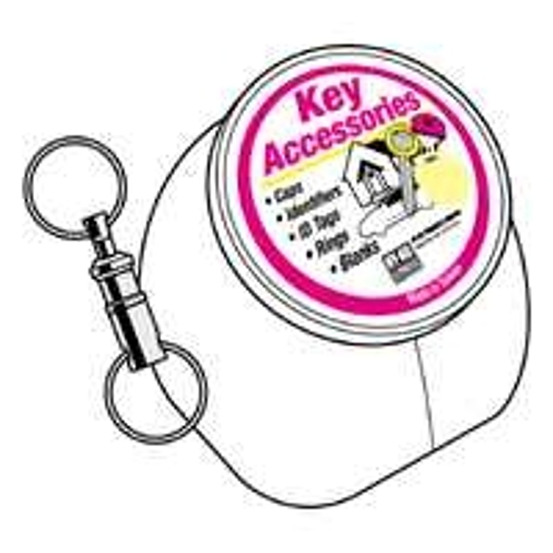 Hy-Ko KT117 Key Ring, 3 in OD Dimensions, 2-Ring, Pull-Apart