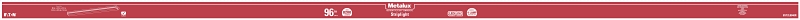 Metalux ST Series 8ST2L8040R Strip Light, Universal 120-277V V, 2-Lamp, LED Lamp, 8867 Lumens, 4000 K Color Temp