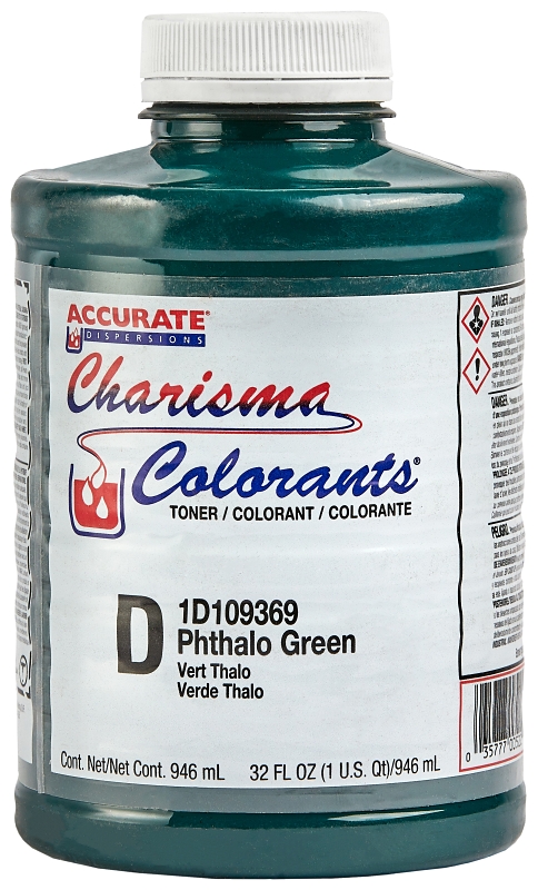Charisma ACC009369-14 Colorant, D-Phthalo Green, 1 qt