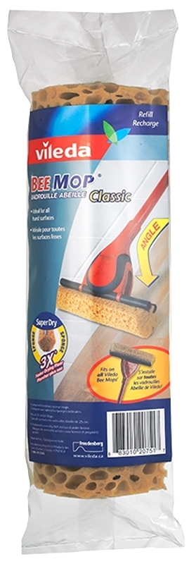 Vileda Bee Mop 117612 Refill, Sponge, Tan