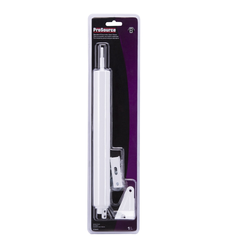 ProSource 16000-UW-PS Door Closer, 1-1/4 in Dia Rod, 16-1/2 in L, Aluminum Tube, 90 deg Opening, 65 lb
