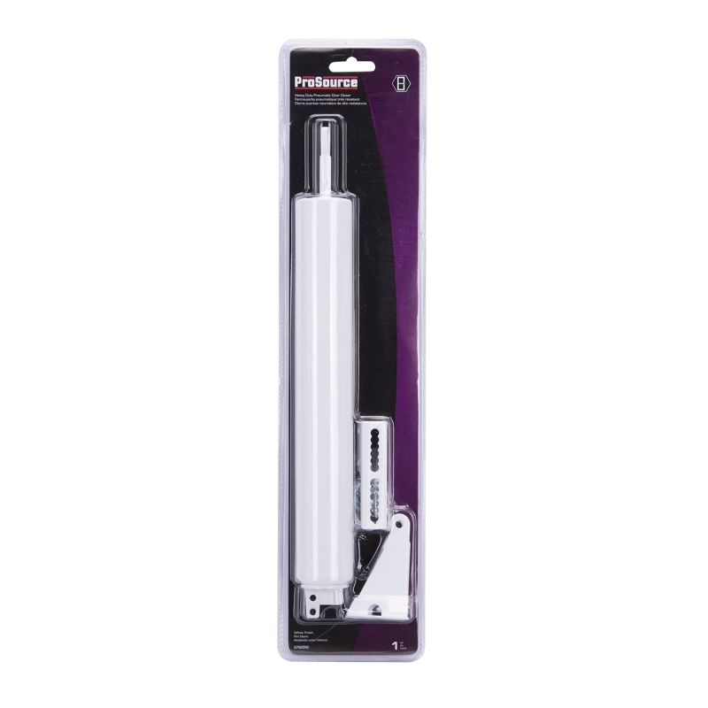 ProSource 16027-UW-PS Door Closer, 1-1/2 in Dia Rod, 17-1/2 in L, Aluminum Tube, 90 deg Opening, 99 lb
