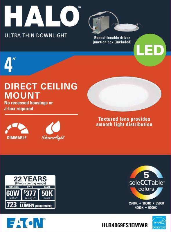 LIGHT RCSD LED W/DIR MT KT 4IN