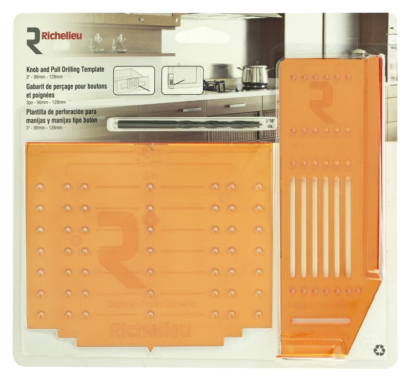 Richelieu RICTEMPVPACK Drilling Template Kit, Plastic
