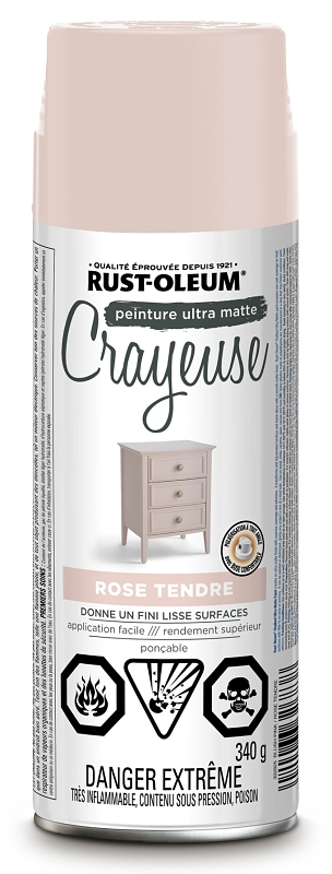 Rust-Oleum 302825 Chalk Spray Paint, Ultra Matte, Blush Pink, 340 g, Can