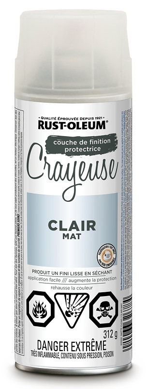 Rust-Oleum 302830 Spray Paint, Matte, Clear, 340 g, Can