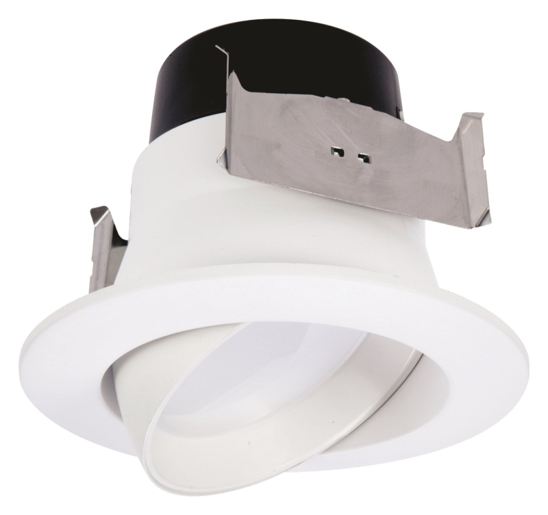 Halo LA4 Series LA4069271EWHR Adjustable Downlight, 8.6 W, 120 V, LED Lamp, Metal, Matte White Baffle
