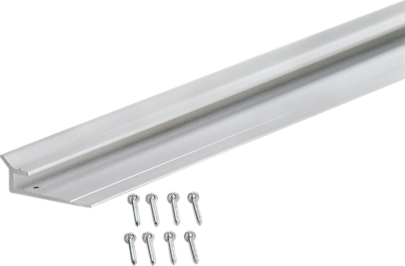 M-D 70318 Series Cove Moulding with Nail, 96 in L x 1-1/8 in W x 3/8 in H Dimensions, Aluminum, Silver