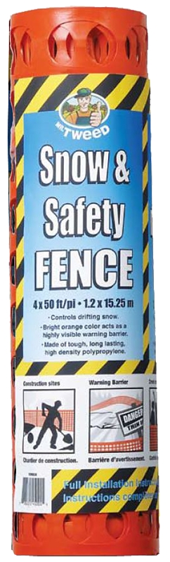 TWD PSF4100 Snow and Safety Fence, 100 ft L, Polypropylene, Orange