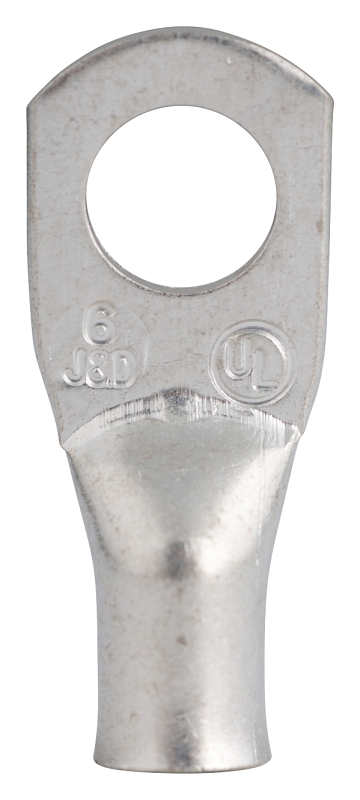 GB AML-201 Compression Lug, 6 AWG Wire, 5/16 in Stud, Copper Contact, Silver