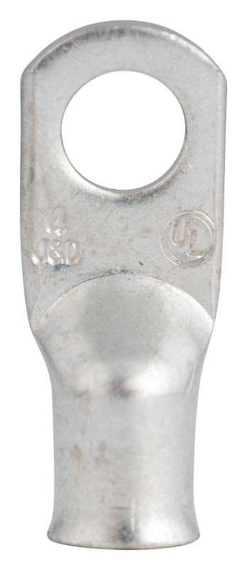 GB AML-203 Compression Lug, 4 AWG Wire, 5/16 in Stud, Copper Contact, Silver