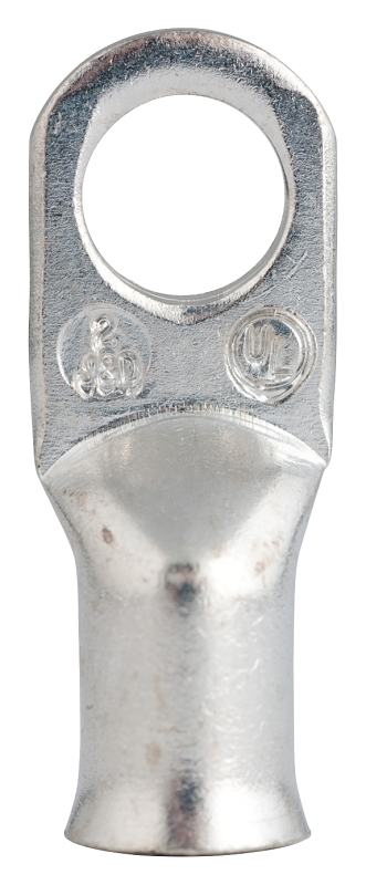 GB AML-206 Compression Lug, 2 AWG Wire, 3/8 in Stud, Copper Contact, Silver
